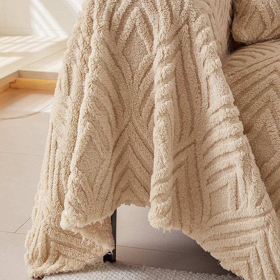 Sofa Throw – Chenille – Bouclé Sand