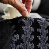 Sofa Throw – Chenille Striped – Charcoal