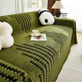 Sofa Throw – Chenille Striped – Forest