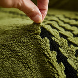 Sofa Throw – Chenille Striped – Forest