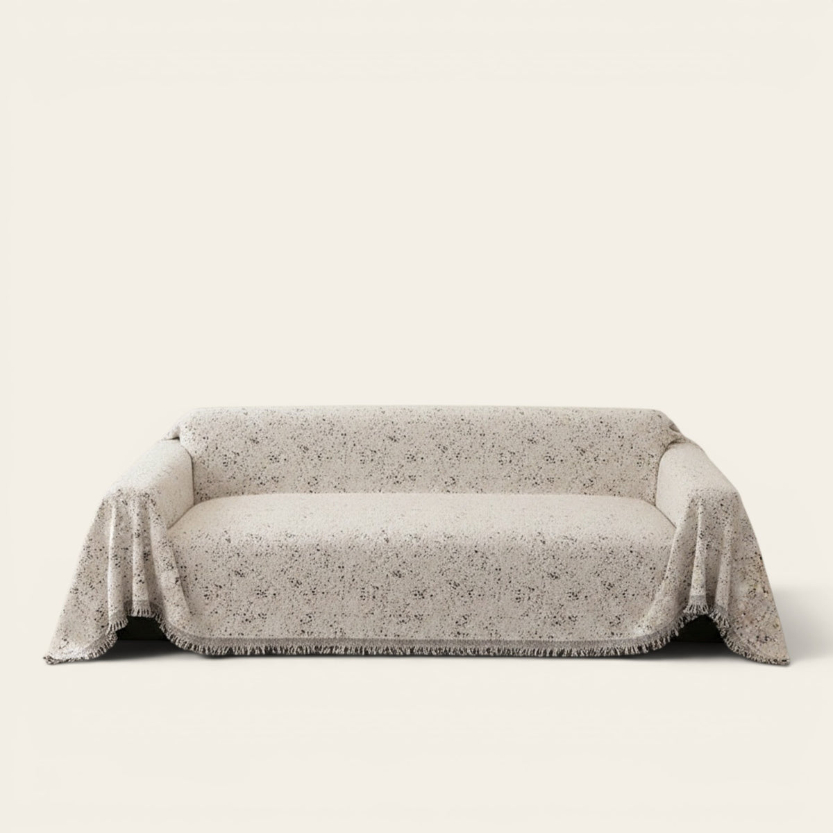 Sofa Throw – Cherry Print – Ivory Cream