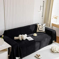 Sofa Throw – Soft Knit – Ink Black