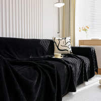 Sofa Throw – Soft Knit – Ink Black