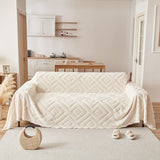 Sofa Throw – Diamond Knit – Ivory Cream