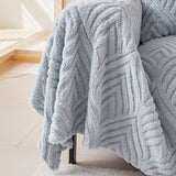 Sofa Throw – Diamond Quilted – Sky Mist