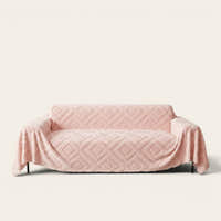 Sofa Throw – Diamond Quilted – Soft Blush