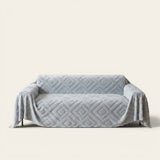 Sofa Throw – Diamond Quilted – Stormy Blue