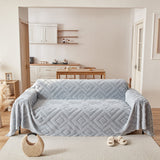 Sofa Throw – Diamond Quilted – Stormy Blue