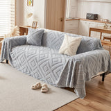 Sofa Throw – Diamond Quilted – Stormy Blue
