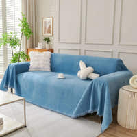 Sofa Throw – Soft Knit – Stormy Blue