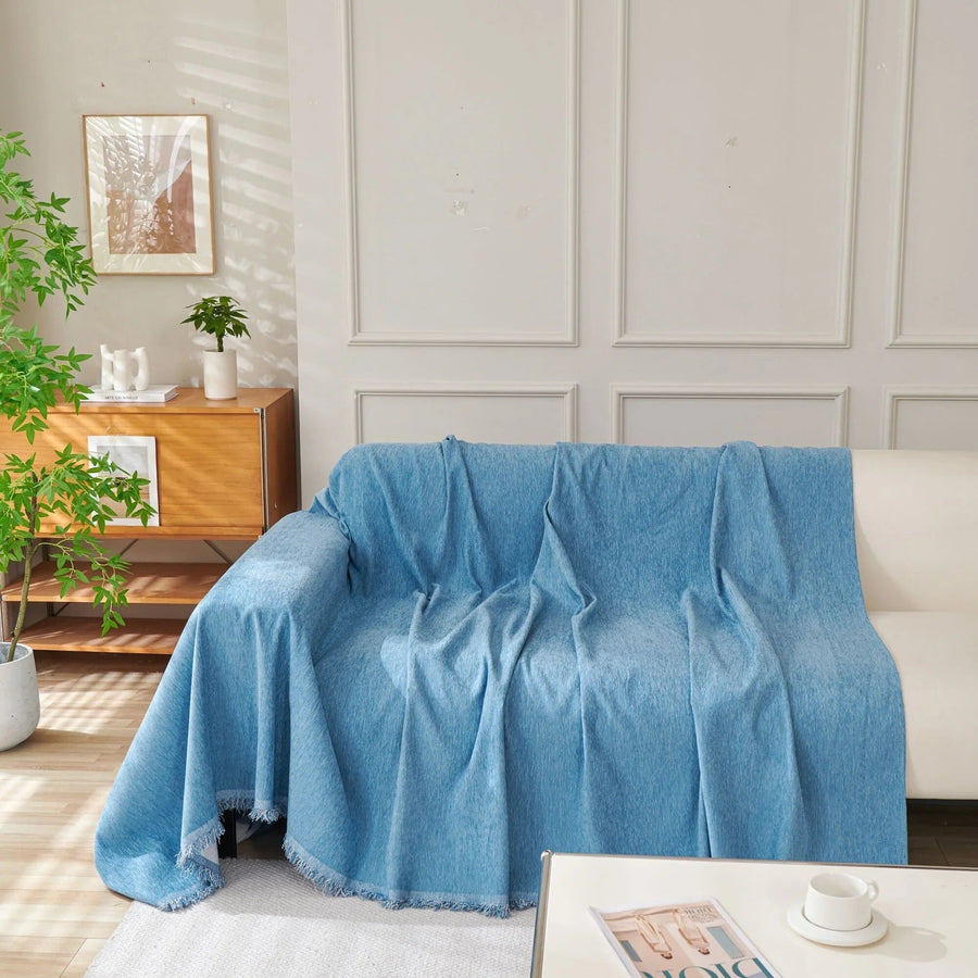 Sofa Throw – Soft Knit – Stormy Blue