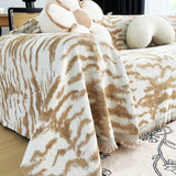 Sofa Throw – Floral Abstract – Caramel