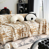 Sofa Throw – Floral Abstract – Caramel