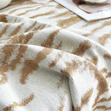 Sofa Throw – Floral Abstract – Caramel