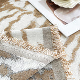 Sofa Throw – Floral Abstract – Caramel