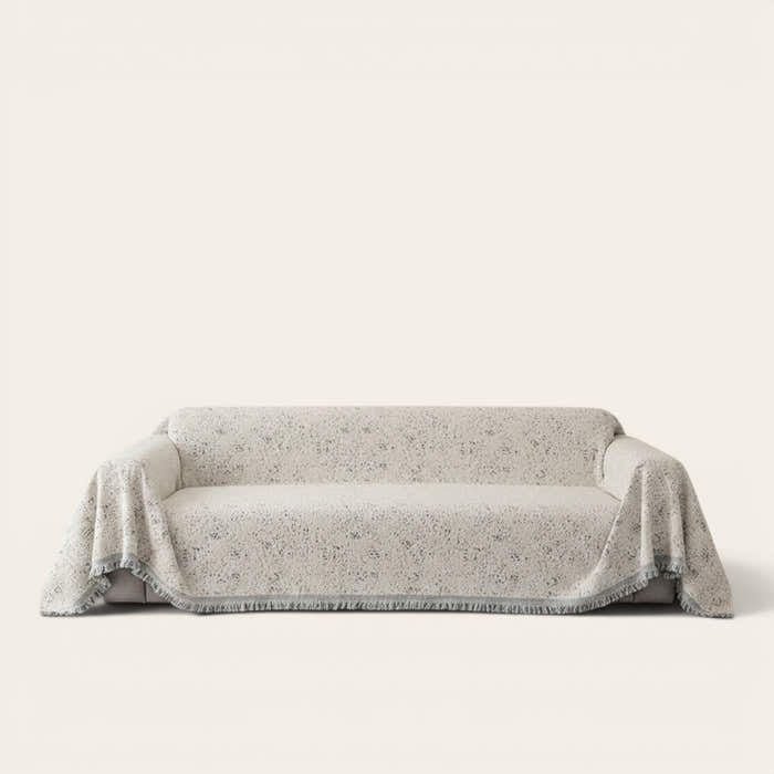 Sofa Throw – Floral Spray – Ivory Cream