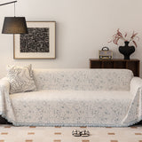 Sofa Throw – Floral Spray – Ivory Cream