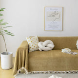 Sofa Throw – Fringed – Caramel