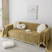 Sofa Throw – Fringed – Caramel