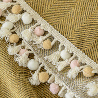 Sofa Throw – Fringed – Caramel