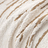 Sofa Throw – Fringed Embroidered – Ivory Cream