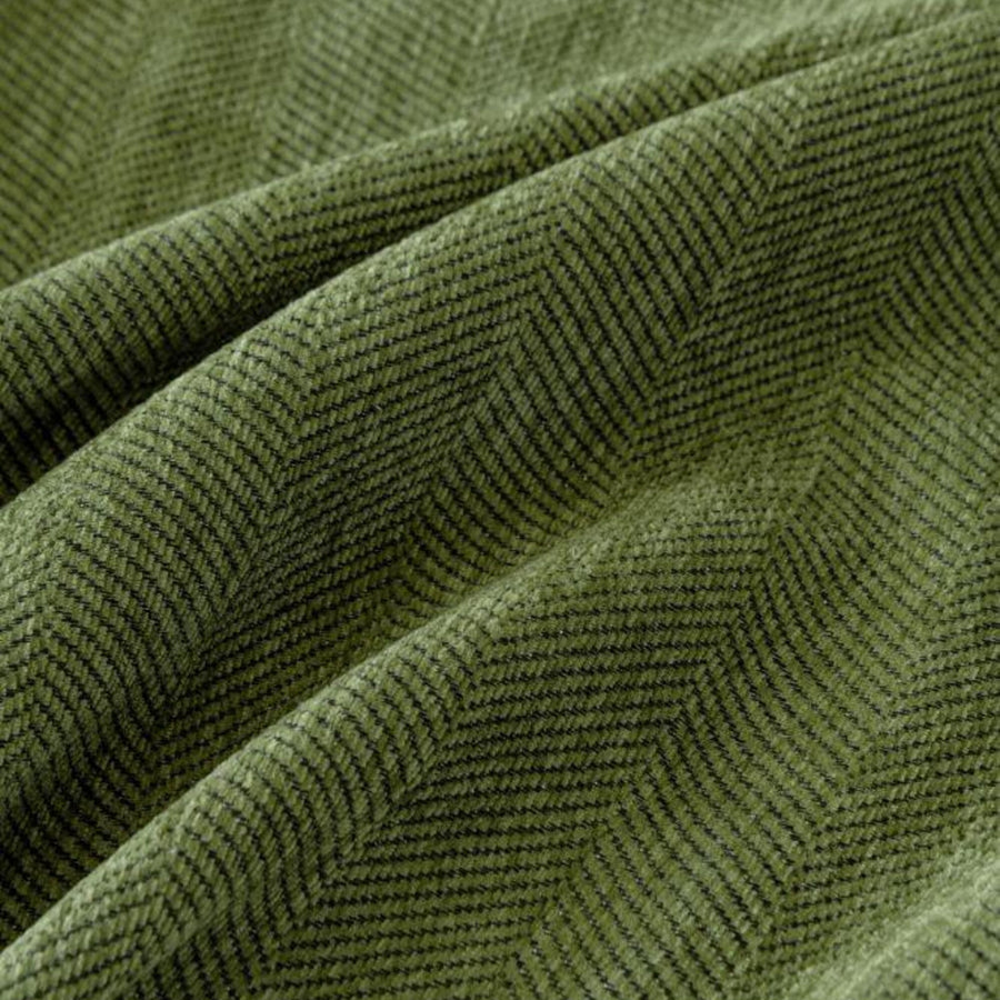 Sofa Throw – Fringed – Moss