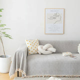 Sofa Throw – Fringed – Pearl Grey