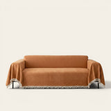 Sofa Throw – Fringed – Terracotta