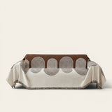 Sofa Throw – Geometric Circles – Espresso
