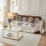 Sofa Throw – Geometric Circles – Espresso