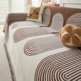 Sofa Throw – Geometric Circles – Espresso