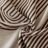 Sofa Throw – Geometric Circles – Espresso