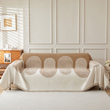 Sofa Throw – Geometric Circles – Ivory Cream