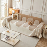 Sofa Throw – Geometric Circles – Ivory Cream