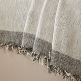 Sofa Throw – Geometric Circles – Pearl Grey