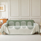 Sofa Throw – Geometric Circles – Sage Mist