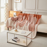 Sofa Throw – Geometric Circles – Terracotta