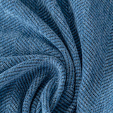 Sofa Throw – Fringed – Stormy Blue