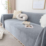 Sofa Throw – Fringed – Warm Stone
