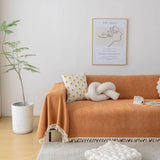 Sofa Throw – Fringed – Terracotta