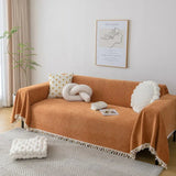 Sofa Throw – Fringed – Terracotta
