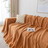 Sofa Throw – Fringed – Terracotta
