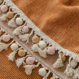 Sofa Throw – Fringed – Terracotta