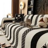 Sofa Throw – Striped – Ink Black