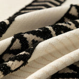 Sofa Throw – Striped – Ink Black