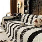 Sofa Throw – Striped – Ink Black