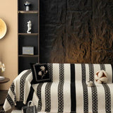 Sofa Throw – Striped – Ink Black
