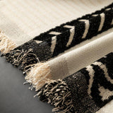 Sofa Throw – Striped – Ink Black