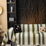 Sofa Throw – Striped – Moss