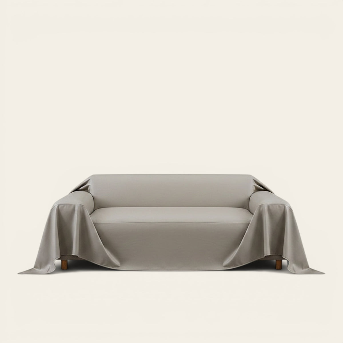 Sofa Throw – Leather Look – Bouclé Sand